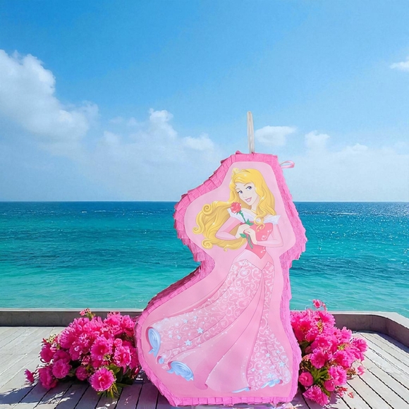 Enchanting Pink Princess Aurora Party Piñata - Picture 8 of 8